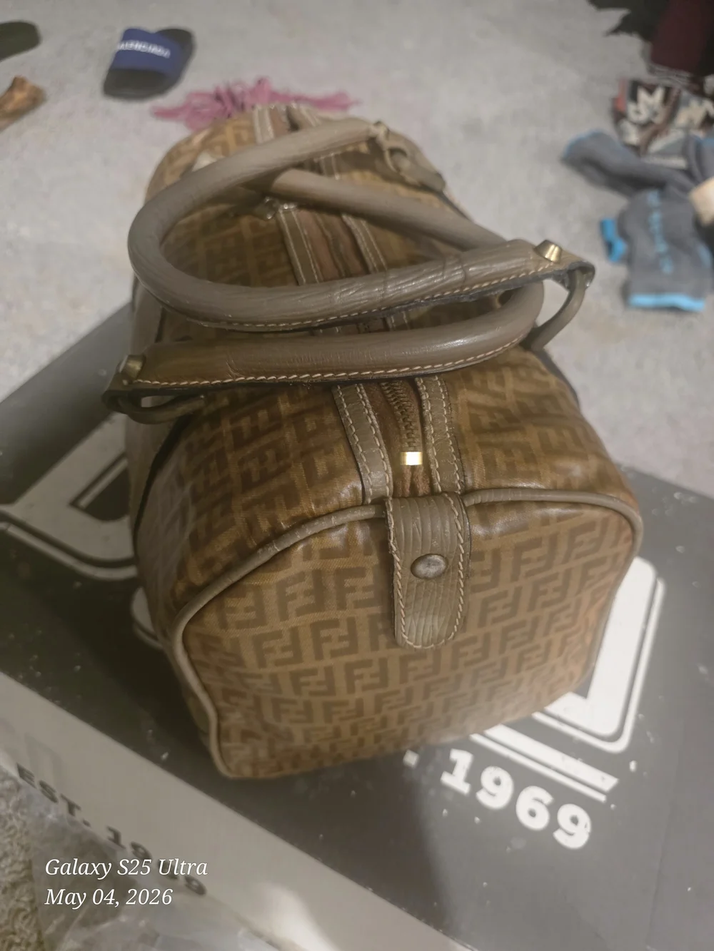 Fendi Brown Monogram Duffel Bag
